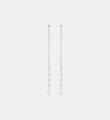 Longues boucles d’oreilles avec des perles et cristaux baroques Aristocrazy