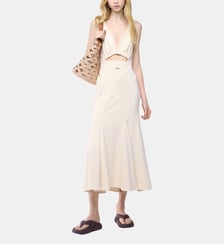 Robe midi en jersey de viscose Rabanne