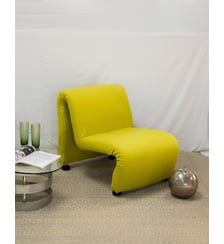 Chauffeuse verte en tissu Olivia N°61- Produit chiné Debongout