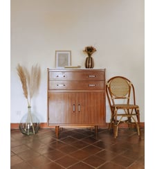 Commode au plateau en marbre blanc Olga N°686- Produit chiné Debongout