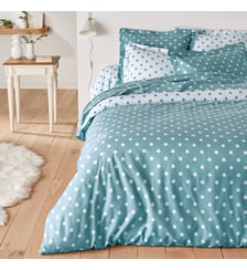 Housse de couette flanelle imprimée pois La Redoute Interieurs