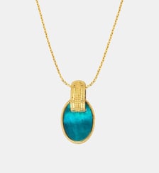 Collier pendentif chaîne tressée   doré à l'or fin - Ashanti Satellite