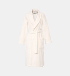 Peignoir de bain long en coton modal Yves Delorme
