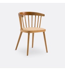 Fauteuil de table chêne/rotin Portman La Redoute Interieurs