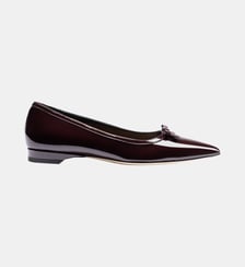 Marsilio - Ballerines En Cuir Verni Bordeaux Parallèle