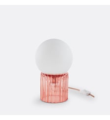 Lampe à poser, verre strié coloré et opaline La Redoute Interieurs