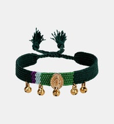 Bracelet en tissu réglable avec cabochon central et pampilles CIPRA Hipanema