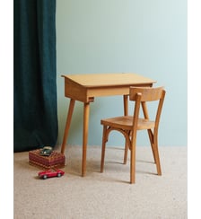 Bureau d'écolier vintage style scandinave Edouard N°1087- Produit chiné Debongout