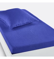 Drap housse enfant lin lavé, bonnet 30cm La Redoute Interieurs