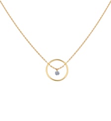 Collier EXCENTRIQUE - Diamant 0,12ct - Or jaune 750‰ La Brune & La Blonde