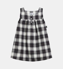 robe en coton à carreaux noir Agnès b.
