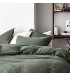 Housse de couette unie en gaze de coton, TENDRESSE Essix