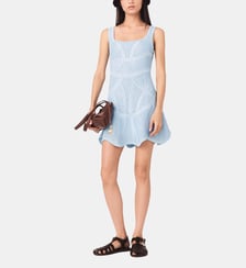 Robe courte en crochet Maje