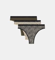 Lot de 3 Strings Coton Stretch Les Pockets Dim