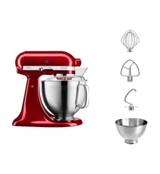 Robot pâtissier 5KSM185PSECA POMME D'AMOUR, 4,8 L, accessoires inox, bol 3L, couvercle antiprojections Kitchenaid