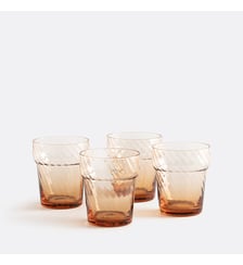 Lot de 4 verres à eau colorés torsadés La Redoute Interieurs