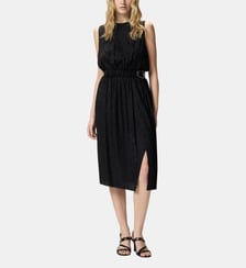 Robe midi sans manches en jacquard floral avec ceinture Pinko