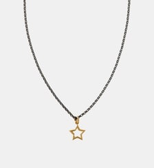 Collier lune bicolore en argent 925 plaqué or jaune 18 carats Aristocrazy