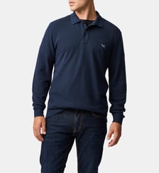 Polo uni slim en coton à manches longues The Gunn Rodd & Gunn
