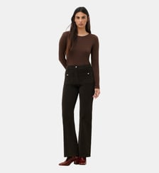 Pantalon pelley - Motif uni - Coupe flare Caroll