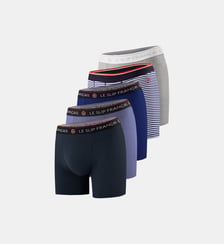 Lot de 5 boxers longs en coton Le Slip Francais