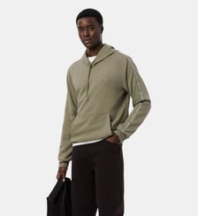 Sweatshirt à capuche bandes griffées Lacoste