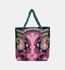 Sac cabas en velours et perles AWAKE Wild