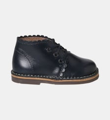 Bottines festonnées en cuir Cyrillus