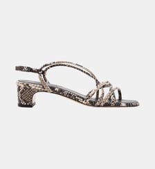 Bliss - Sandales En Cuir Imprimé Serpent Parallèle