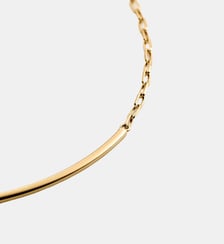 Collier rigide en 925 argenté plaqué en or jaune 18K Aristocrazy