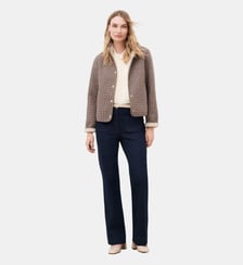 Manteau gyork - Motif uni - Laine recyclee Caroll
