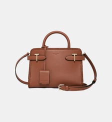 Petit sac à main Emilie en cuir grainé avec surpiqûres Le Tanneur