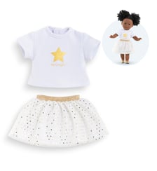 Ensemble Jupe & T Shirt Ivoire et Or pour poupée ma Corolle Corolle
