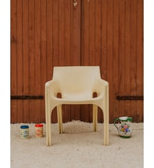 Fauteuil en plastique blanc Jakob N°1424- Produit chiné Debongout