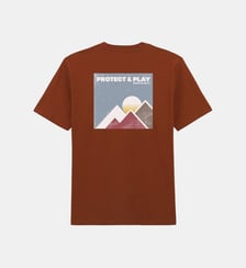 T-shirt manches courtes en coton printé Serge Blanco