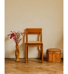 Chaise en bois et cannage Alma N°2086- Produit chiné Debongout