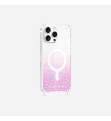 Coque de téléphone magsafe paillettes rose avec anneaux pour iPhone 16 Pro Max La Coque Française
