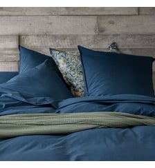 Taie d'oreiller en percale de coton lavé, DOUCEUR LAVÉE Blanc Cerise