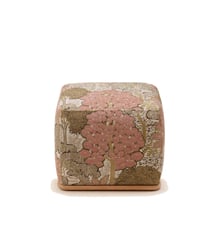 Pouf  Bois et jacquard Alisia Madura