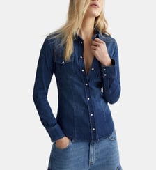 Chemise en toile denim avec broderie Liu Jo