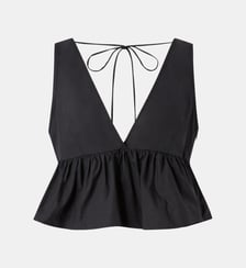 Crop top à volant et liens Pinko