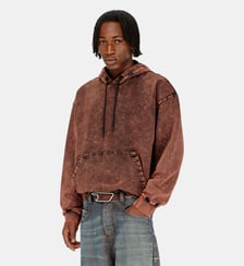Sweat à capuche effet denim traité Diesel