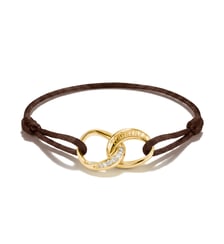 Bracelet textile Together brun avec zirconia Thomas Sabo