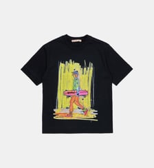 T-shirt avec imprimé coloré sur le devant Marni