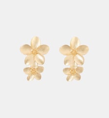 Boucles d'oreilles clips - double fleurs dorées Balaboosté
