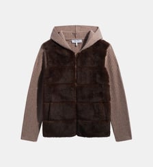 Gilet zippé en cachemire et fausse fourrure - ROSELYNE Gerard Darel