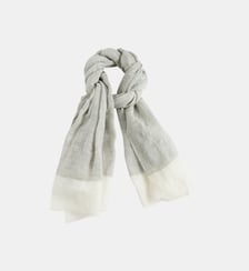 écharpe Martin en lin et coton gris Agnès b.