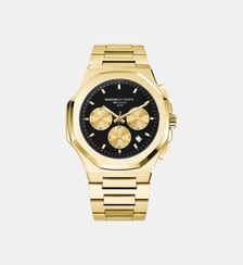 Montre Gamma Noir, Doré 431-A Maison du Temps