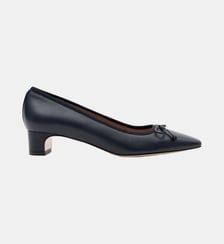 Cedar - Ballerines En Cuir Nappa Marine Parallèle