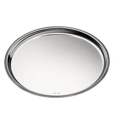 Plateau rond en métal argenté - 39 cm - MALMAISON Christofle